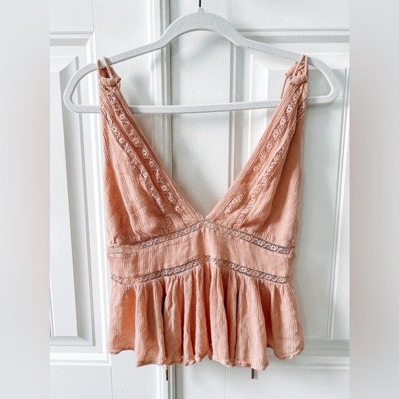 🌊🌸 Dusty Mauve Free People Beachy Top 🌊🌸 - Picture 1 of 6